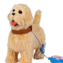 (A) Cachorro robô interativo de pelúcia, que anda de forma realista, late, abana o rabo e é um cachorrinho eletrônico de pelúcia para menino