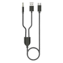 1 Split 2 Type C To Usb A 3.5mm Aux Cable Stereo Hifi Sound For Car SpeakersP2025041800219