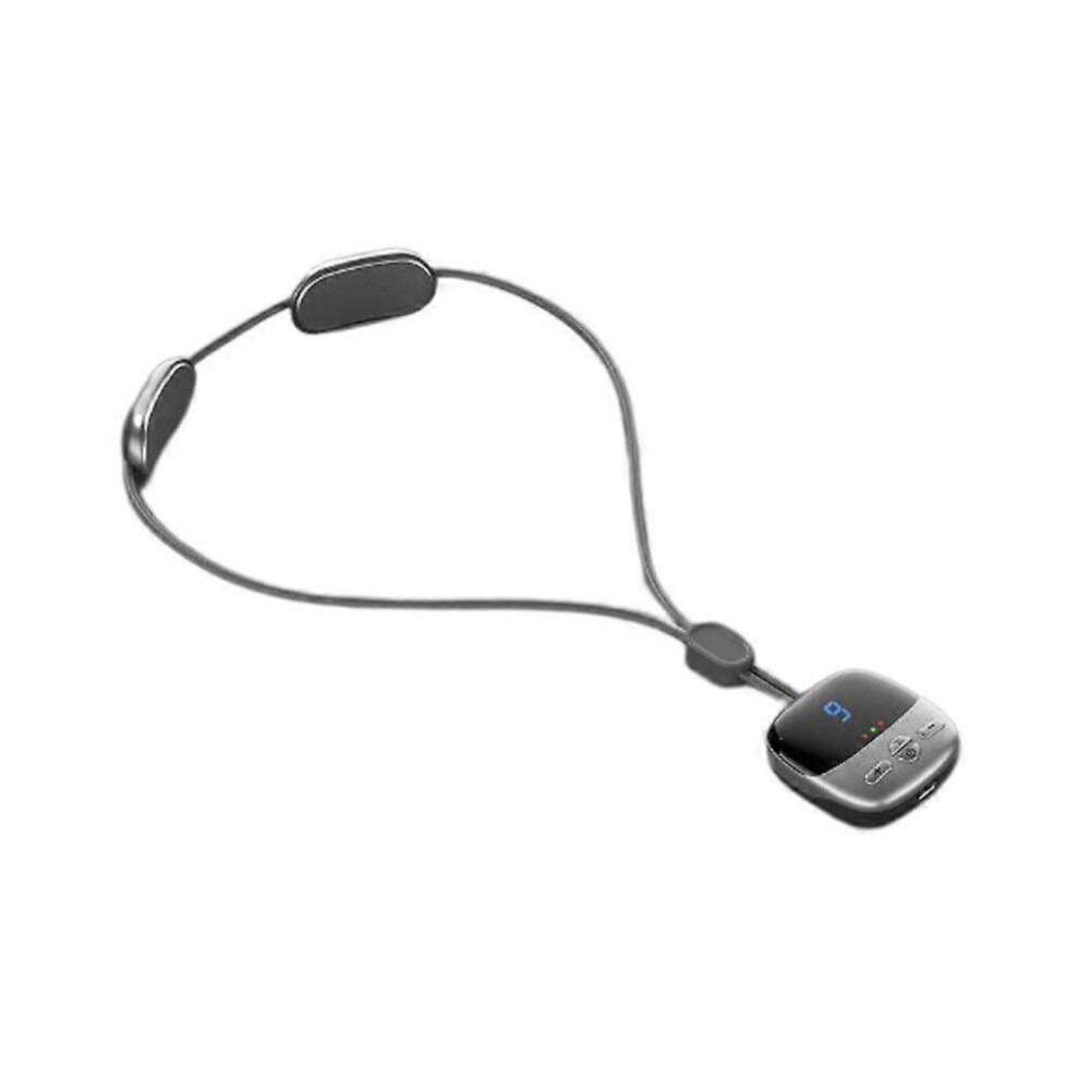 ï¼Grey)Cervical Spine Massager with Hot Massage Relax Relief Portable Hot Compress Neck
