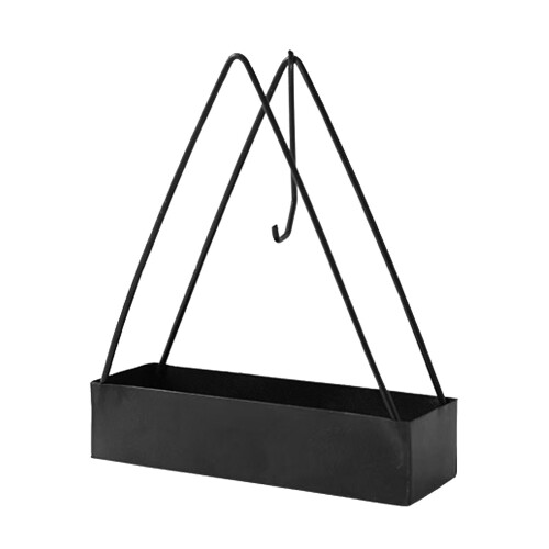Portabobinas triangular de hierro, negro, 12.7x4.2x15 cm 2