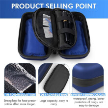 24h Insulin Cooler Travel Case Medication Diabetic Cooler for Travel with Thermometer Temperature Display Fahrenheit
