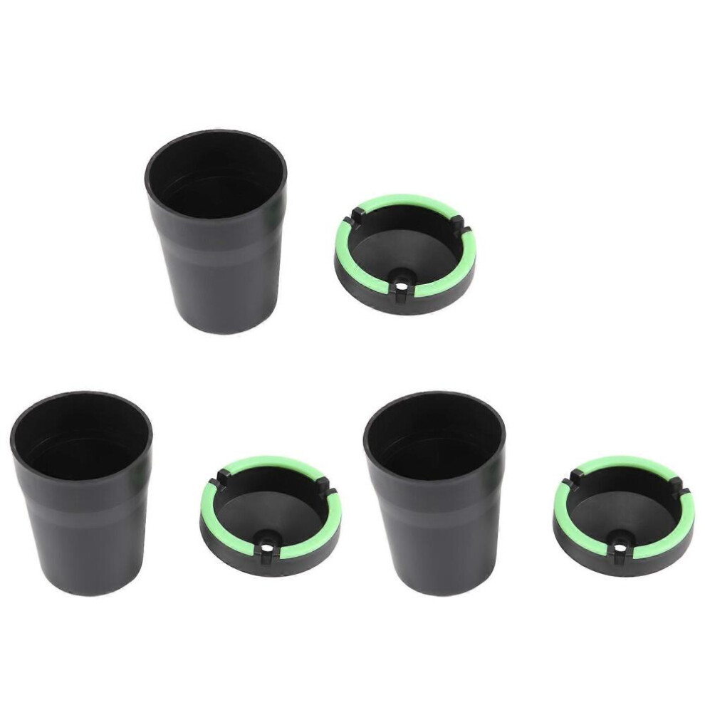 3X Stub Out Glow In The Cup-Style Self-Extinguishing Cigarette Ashtray - Dark/Black 9361375635886