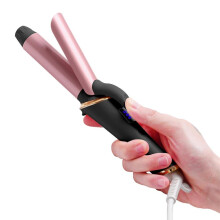 Mini Curling Iron for Short Hair Dual Voltage Travel Hair Curler Fast Heating Auto ShutOff 1 Inch Black