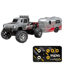 TRASPED RC Truck Escala 1:64 Off-Road Climbing Car 2.4Ghz Controle Remoto Brinquedo Infantil Presente Cinza