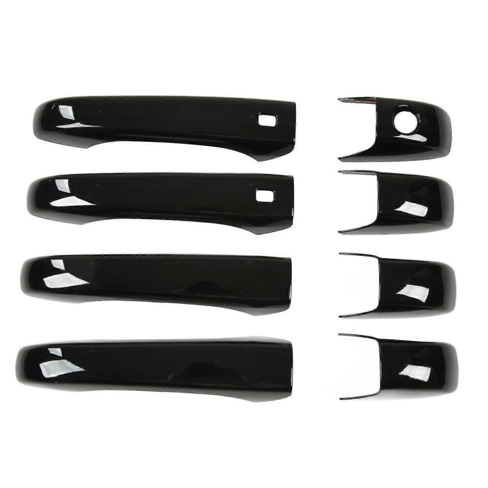 Glossy Car Exterior Door Handle Cover Replacement For Jeep Grand Cherokee Wk2 Wl 2011-2022 Black 9361375568948