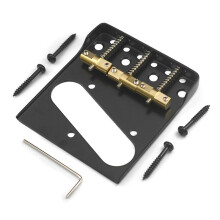Anillo de Captación de Guitarra TL para Marco de Metal Estilo Puente con Silletas de Latón Compensadas, Lados Planos y Recortados, Color Negro