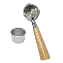 (Lichtbruin) 51 mm portafilter met 3 oren voor Delonghi Dedica EC680/685 koffiemachine. Inclusief 51 mm poederkom voor F.