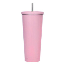 Roestvrijstalen rietjesbeker 750 ml - Grote geïsoleerde koffiebeker, draagbaar cadeau voor thuis, kantoor, buiten, wandelen, kamperen, Kerst
