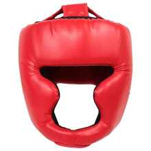 Casco de Boxeo Integral Ajustable para Karate, Muay Thai, Protección para Entrenamiento, Casco de Boxeo para Adultos, Color Rojo.
