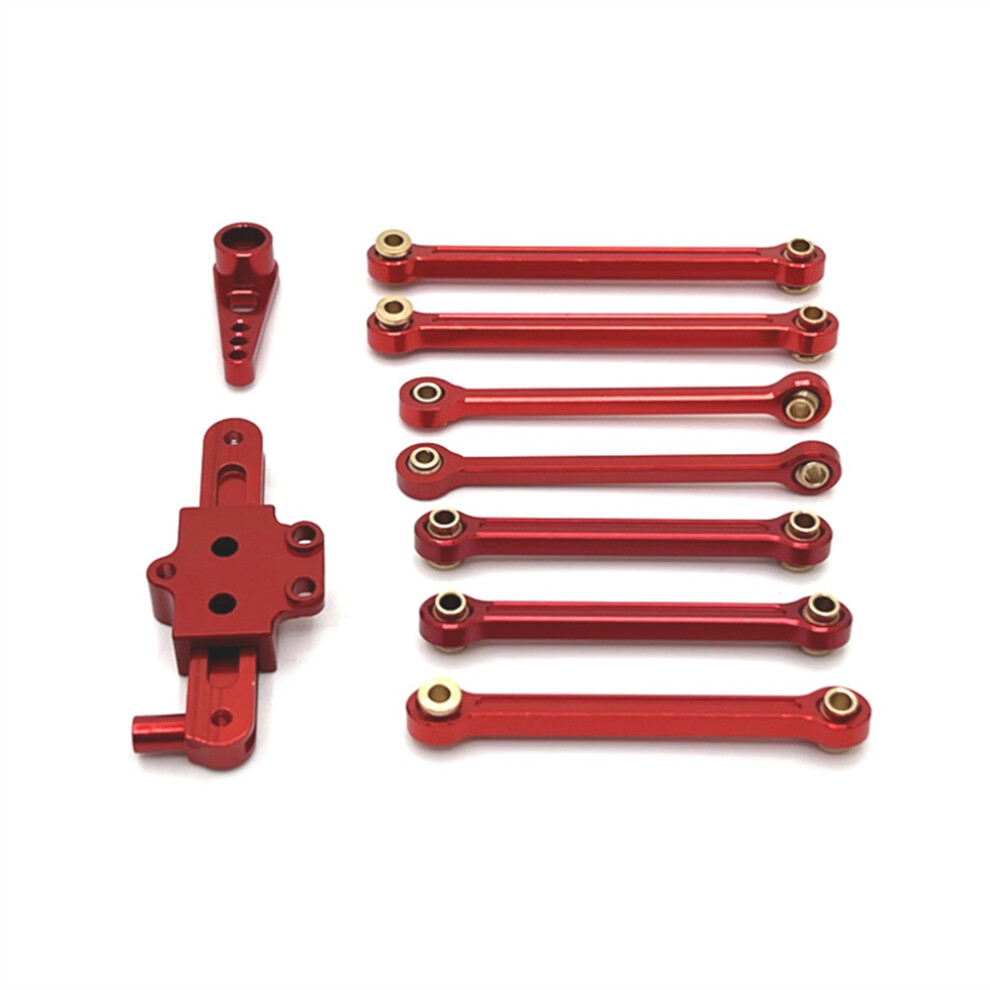 Rc Car Upgrade Fixed Rod Steering Group Servo Arm Set For 1/12 124006 12427 12427 12428 Rc Car Upgrade Parts Red 4712095745983