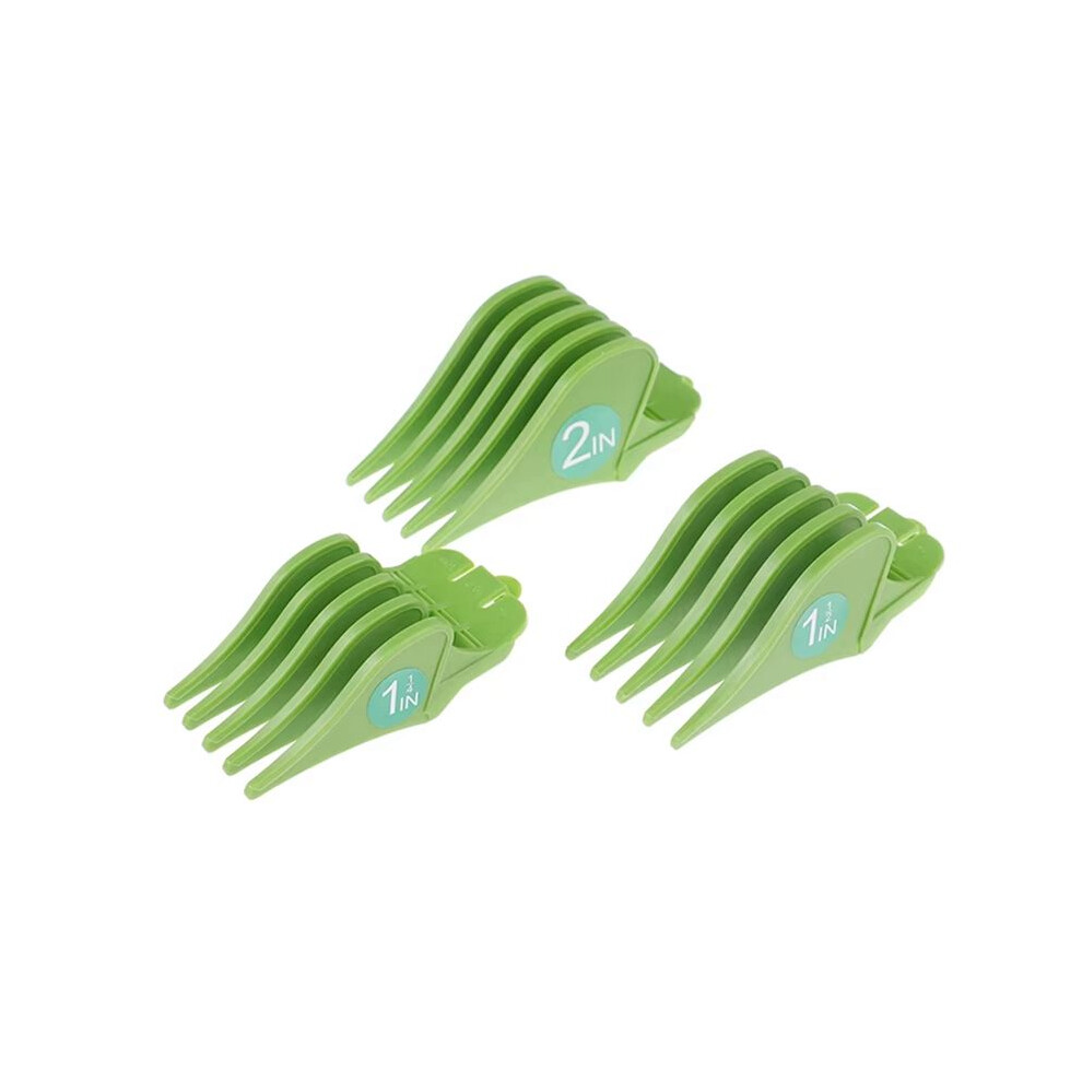 3PCS Professional Clipper Large Size Limit Comb Trimmer Cutting Guide Clipper Attachment Accessories Size 32/38/51mm,B
