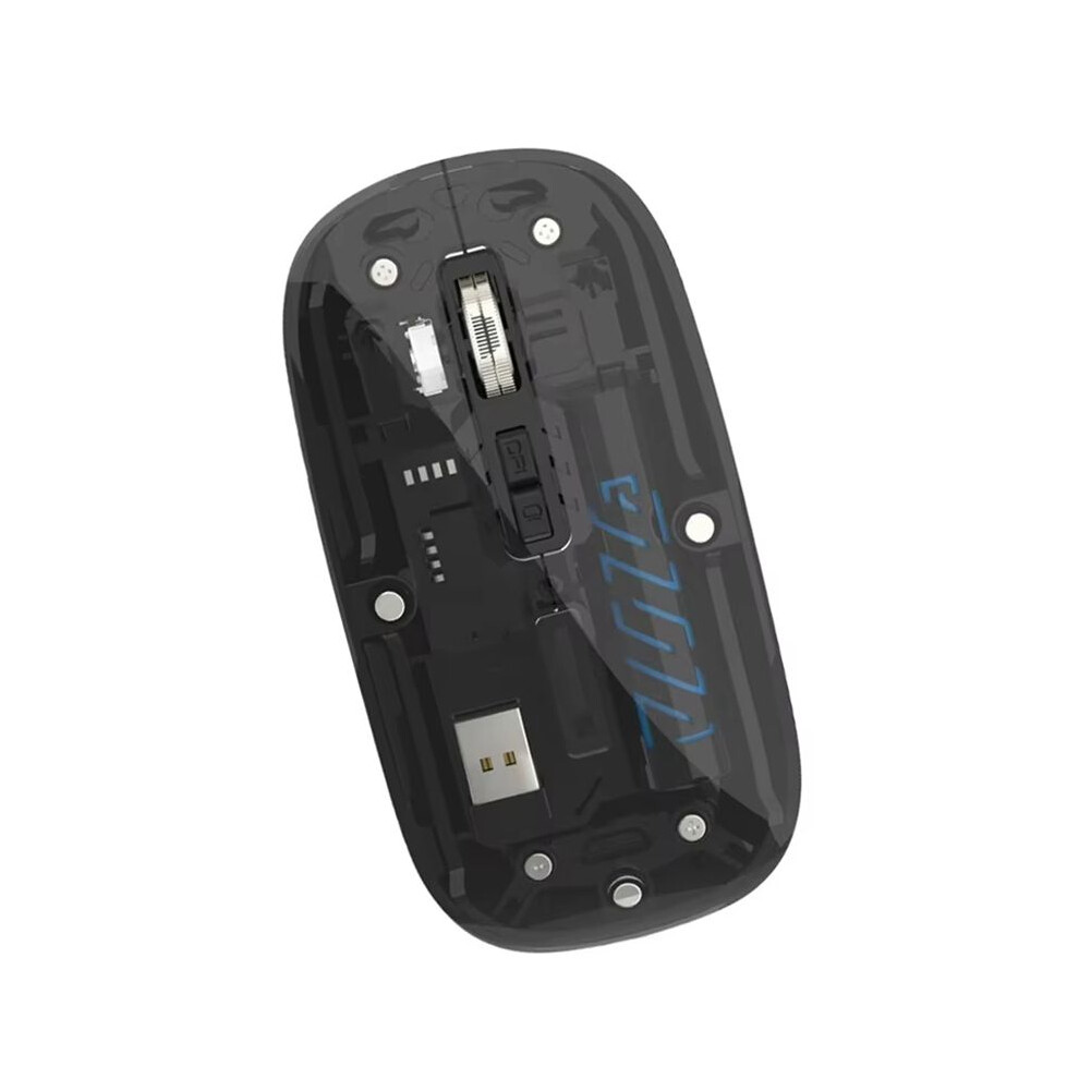 Transparent Wireless Mouse Dual Mode 2.4G Rechargeable Mouse Noiseless Cordless Computer Mice For Pc Laptop C 4713344566878