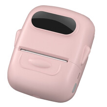 -Imprimante Thermique Portable avec Autocollants pour Petites Entreprises, Maison, Bureau, Rose