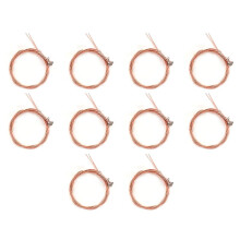 10 Jeux de 6 Cordes en Cuivre Pur pour Guitare Classique et Ukulélé, Pièces de Guitare, Accessoires, Cordes en Cuivre Rouge