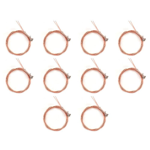 10 Set med 6 St Rena Kopparsträngar för Klassisk Gitarr och Ukulelesträngar Gitarrdelar Tillbehör Röd-Kopparsträng