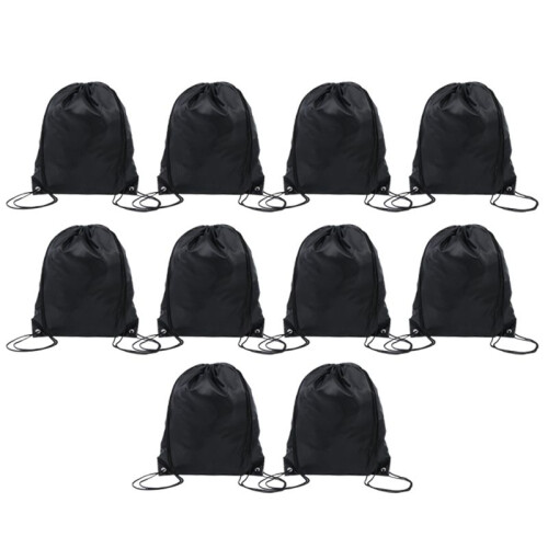 Polyester Drawstring Bag Sports  Drawstring Bag Storage Bag Drawstring Bag Black