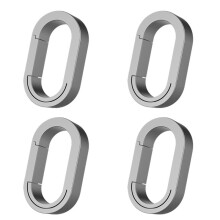 4Pcs Titanium Alloy Keychain Connector Buckle Universal Connector Universal Ring Auxiliary Ring Small Snap Buckle