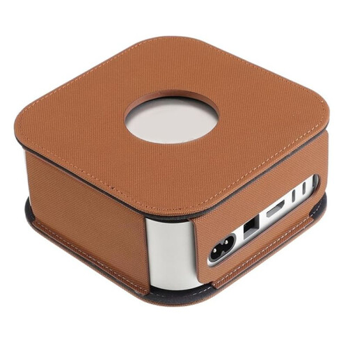 Capa Protetora de Couro para   M4/M4 Pro, Capa Protetora para Computador de Mesa, Capa À Prova de Poeira, Resistente A Choques, Marrom 1