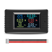 Peacefair PZEM-022-VH Enkele Fase 6in1 AC Volt Amp Meter Kleurenscherm Frequentie Power Factor Wattmeter Vermogensmeter 10A 2200W