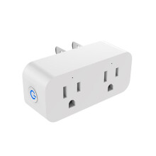 Presa Intelligente Tuya WiFi  Plug 16A con Timer e Telecomando, Doppia Presa, Spina USA