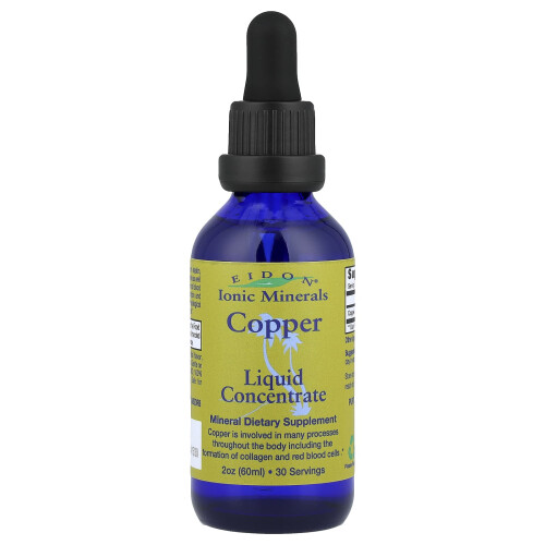 Eidon Ionické Minerály, Měď, Kapalná Koncentrace, 2 oz (60 ml)