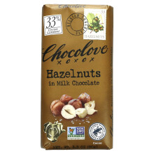 Chocolove, Hazelnuty v mlékom čokoládovom, 33% Kakaovo, 3,2 oz (90 g)