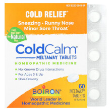 Boiron, ColdCalm Meltaway, 4+, Unflavoured, 60 Meltaway-Tabletten