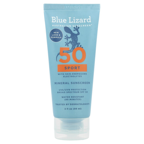 Protector Solar Mineral de Blue Lizard Australian Sunscreen, SPF 50, 3 fl oz (89 ml)