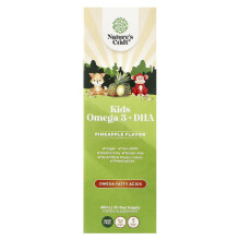 Nature's Craft, Omega 3 + DHA dla Dzieci, Ananaz, 2 fl oz (60 ml)