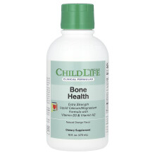 ChildLife Clinicals, Nestemäinen kalsium/magnesium -valmiste vitamiineen D3 & K2, Extra Strength, Luonnollinen oranssi, 16 fl oz (473 ml)