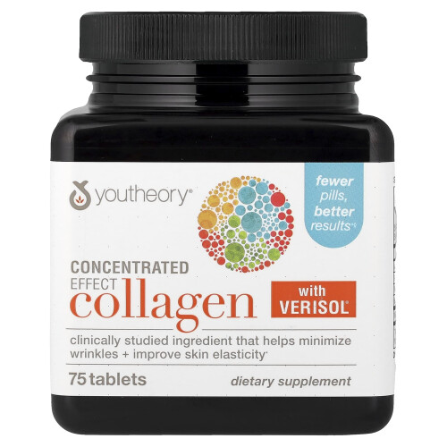 Youtheory, Concentrated Effect Collagen with Verisol, 75 Tablets