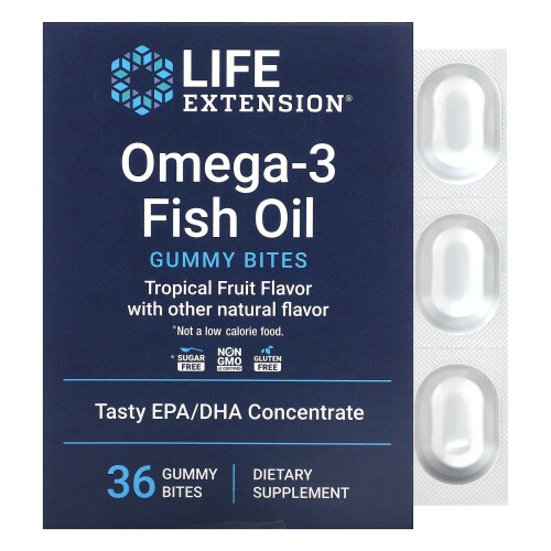 Life Extension, Ωμέγα-3 Λιπαρά Οξέα Γλυκού Μπιτς, Φρούτα του Τόπου, 36 Γλυκού Μπιτς