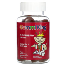 GummiKing, Elsberry for Børn, Immunitet + Velvære, Raspberry, 60 Gummies