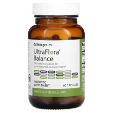 Metagenics, UltraFlora Balance Probiotik, 55 mg (15 miliard CFU), 60 Kapslí