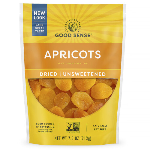 Good Sense, Apricots, Torkade & Oädlade, 7,5 oz (213 g)