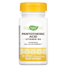Nature's Way, Pantothenová kyselina, Vitamin B5, 100 Kapslí