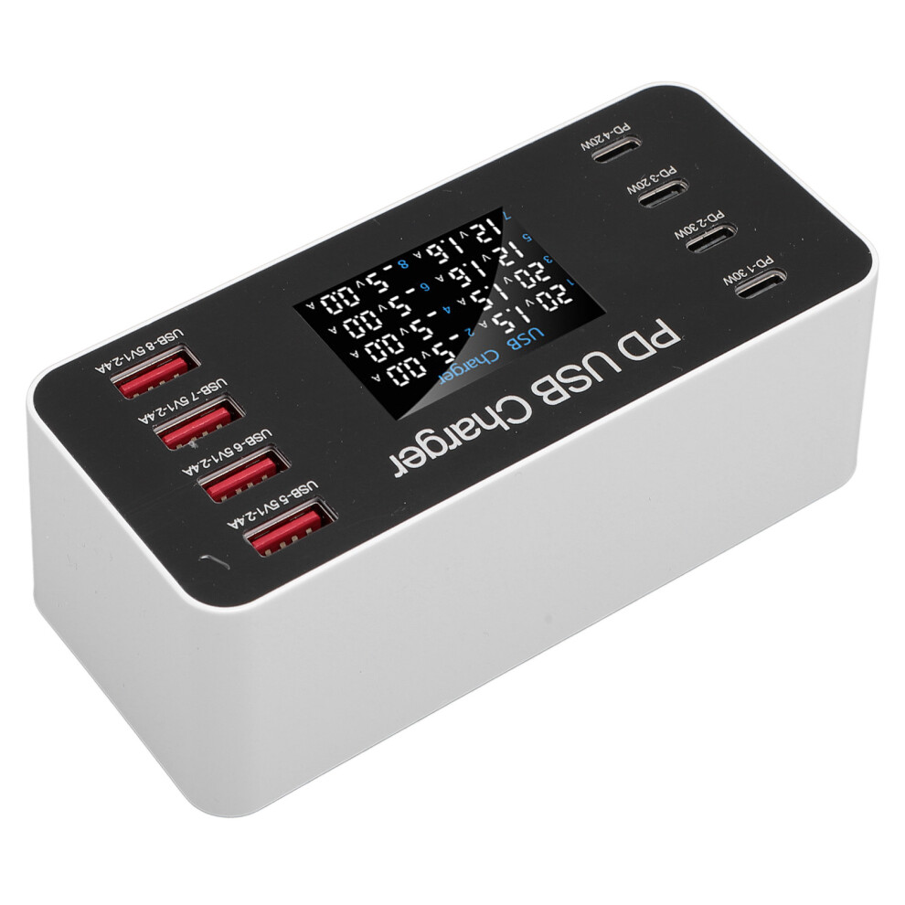 8 Port 65W Pd Usb Charger Multiport Fast Charging Station For Phone & Tablet 4391385051685