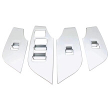 Car Door Armrest Panel Window Glass Lift Button Cover Sticker Trim ABS Accessories for RAV4 XA50 LHD