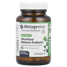 Metagenics, UltraFlora Balance Probiotik, 55 mg (15 miliard CFU), 30 Kapslí