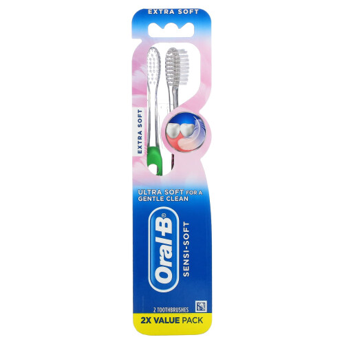 Oral-B Oral-B, Sensi-Soft, Extra-Soft, 2 Toothbrushes