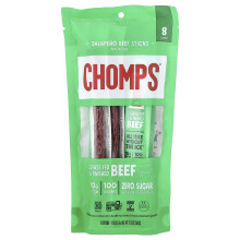 Chomps, Jalapeno Beef Stick, Medium, 8 Sticks, 1,15 oz (32 g) Hver