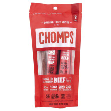 Chomps, Original Beef Sticks, Mild, 8 Sticks, 1,15 oz (32 g) Hver