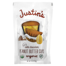 Justin's Nut Butter, Organický mini mléčný čokoládový máslový dortík, 4,7 oz (133 g)