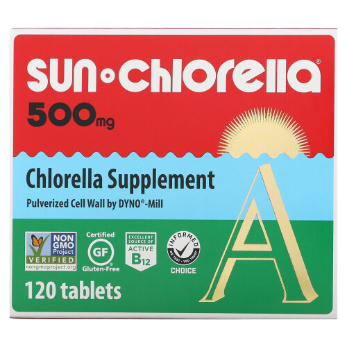 Sun Chlorella, Chlorella Supplement, 500 mg, 120 tabletti