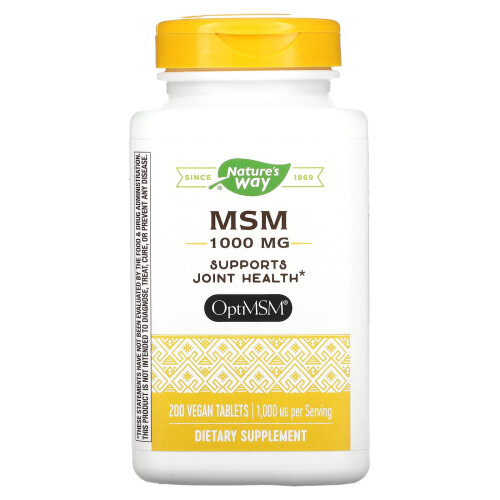 Nature's Way, MSM, 1,000 mg, 200 Vegan Tablets