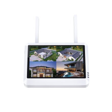Schermo NVR con Monitor LCD Wireless da 7 Pollici A 8 Canali con Sistema di Registrazione di Sicurezza Domestica WIFI, Videosorveglianza H.265, Spina