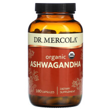 Dr. Mercola, Ökógi Ashvagandha, 180 kapszula (400 mg kapszula)