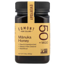 Egmont Mielihyvä, Manuka Mielihyvä, Raaka & Pasteurisoidematon, MGO 50+, 17,6 oz (500 g)