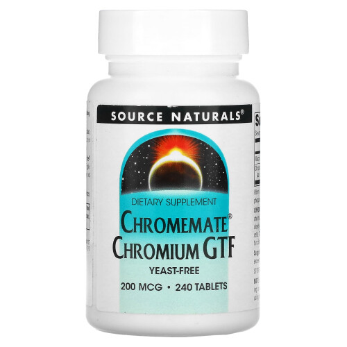 Source Naturals, Χρωμικά GTF, 200 mcg, 240 Φιάλες