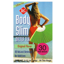 Uncle Lee's Tea, Diëtthee voor een slank lichaam, Origineel, Koffievrij, 30 theezakjes, 2,12 oz (60 g)